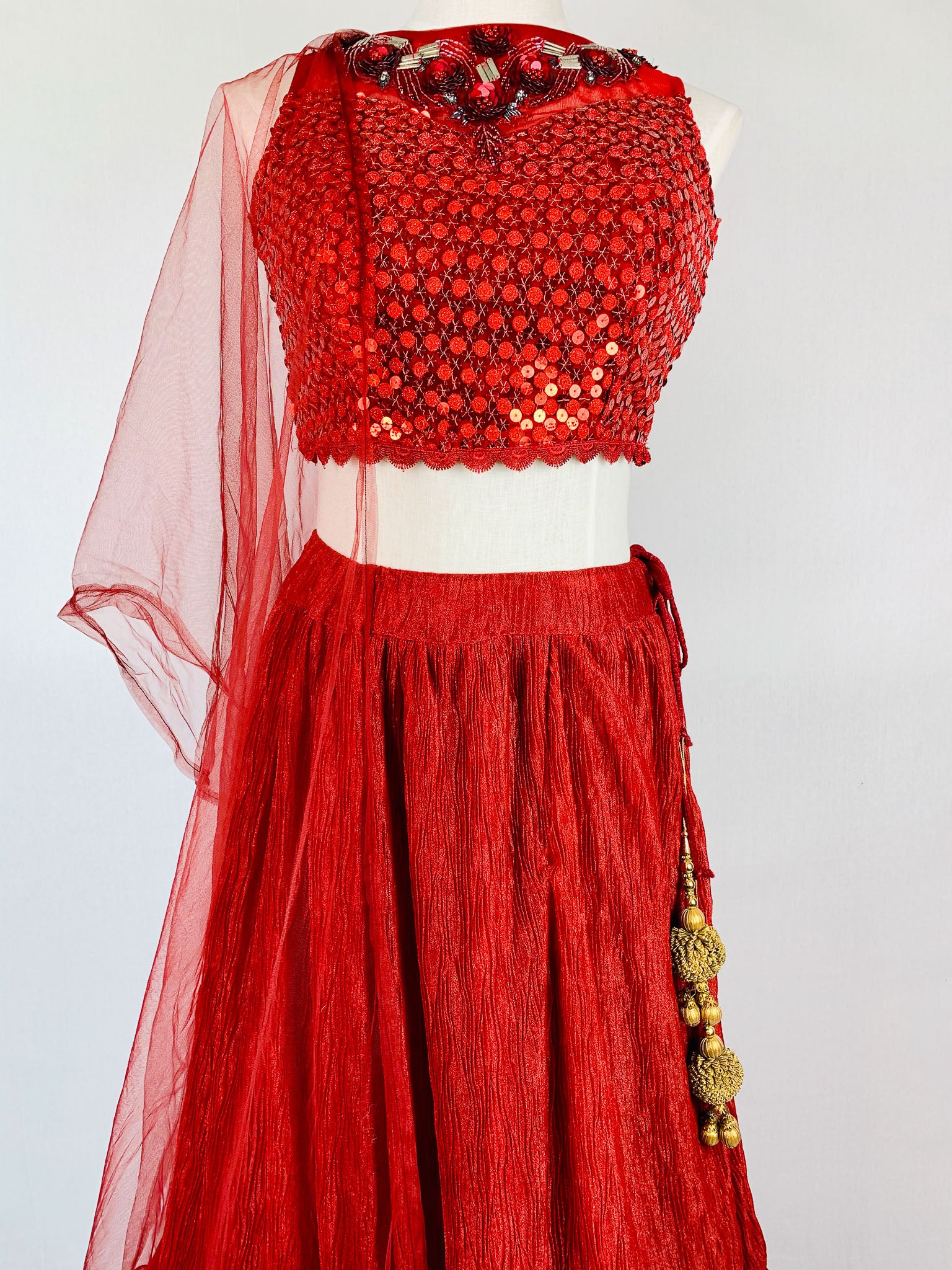 Designer Lehenga : Embroidered Fully Stitched Lehenga Choli