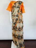 Load image into Gallery viewer, Designer Saree - Pure Soft Organic Linen With Digital Print
