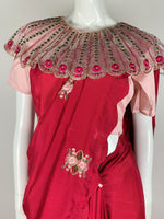 Load image into Gallery viewer, Designer Saree - Pure Georgette Crepe saree With poncho style blouse
