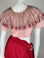 Load image into Gallery viewer, Designer Saree - Pure Georgette Crepe saree With poncho style blouse
