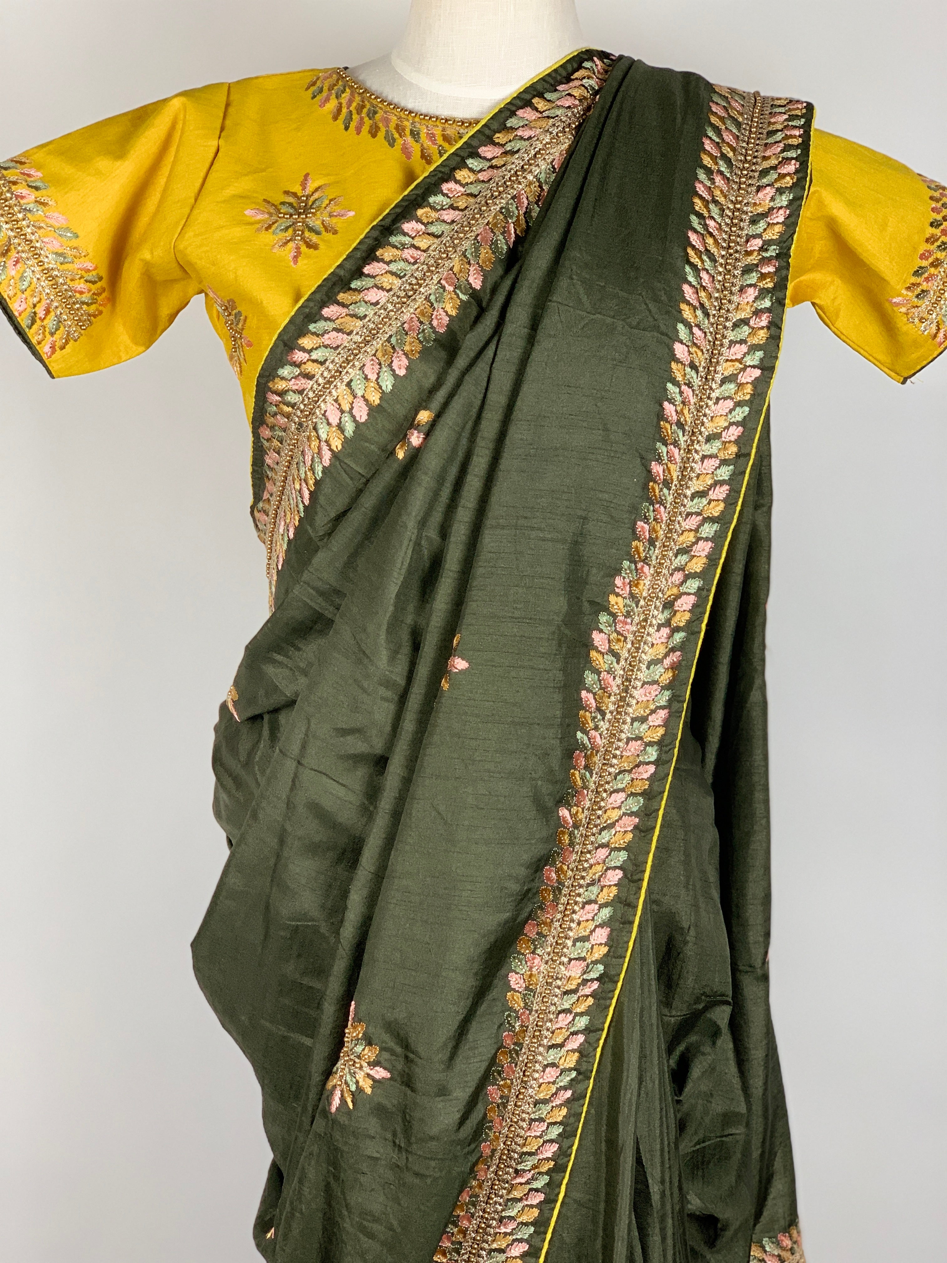 Designer Saree - Pure Dola Silk With embroidery