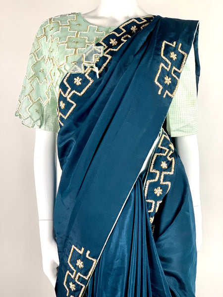 Cutwork Designer Pure Georgette Saree - Rana's by Kshitija