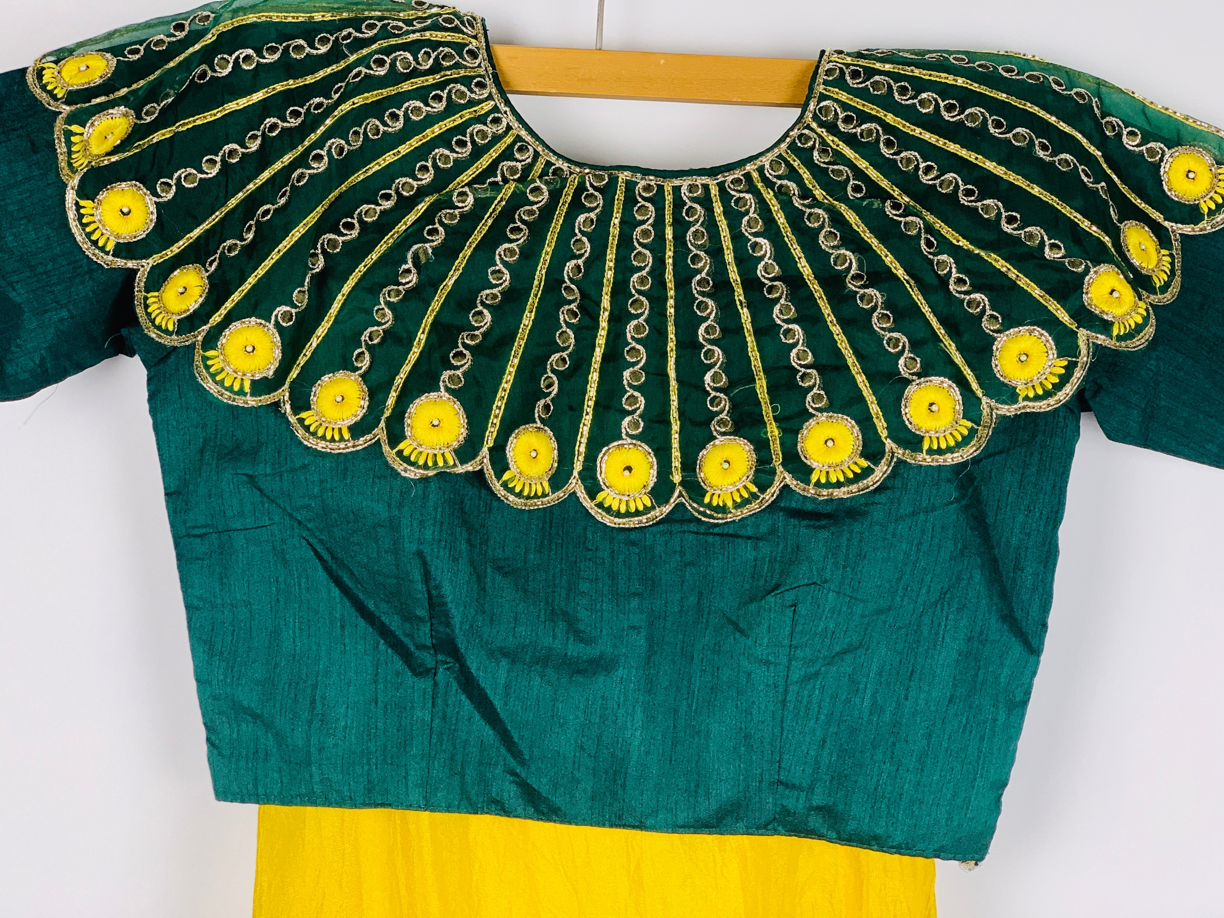 Designer Saree - Pure Georgette Crepe saree With poncho style blouse